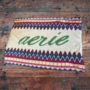 Aerie Sherpa throw 50X60 Aztec design super warm ready for festivals